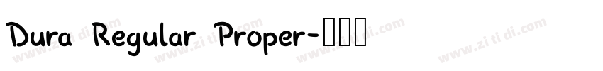 Dura Regular Proper字体转换
